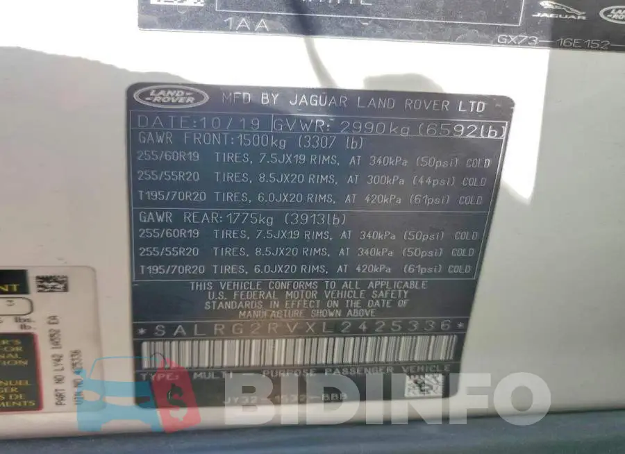SALRG2RVXL2425336 Photo# 13