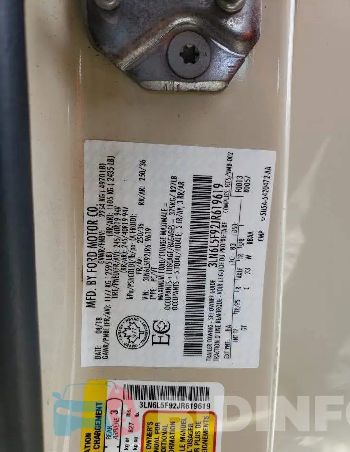 3LN6L5F92JR619619 Photo# 12