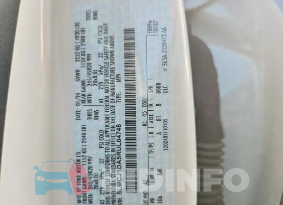 5LMCJ1DA5RUL04748 Photo# 13
