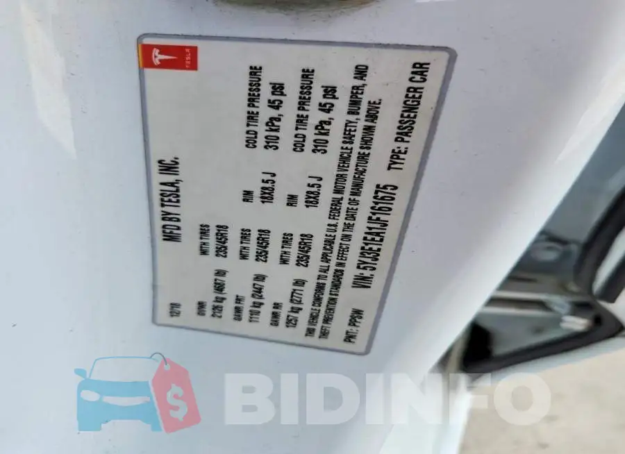 5YJ3E1EA1JF161675 Photo# 12