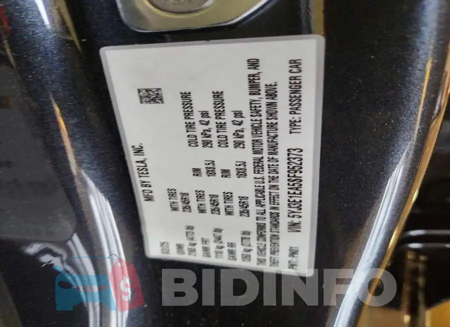 5YJ3E1EA5SF952373 Photo# 12