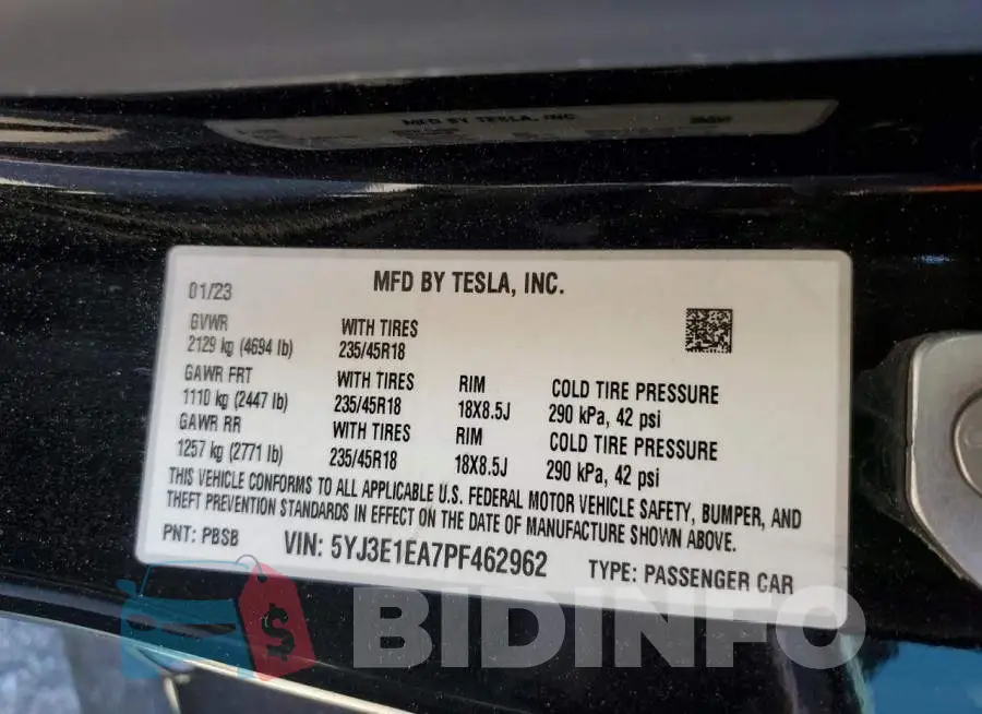 5YJ3E1EA7PF462962 Photo# 12