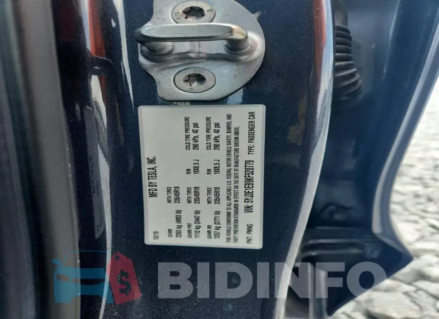 5YJ3E1EB9KF520779 Photo# 12