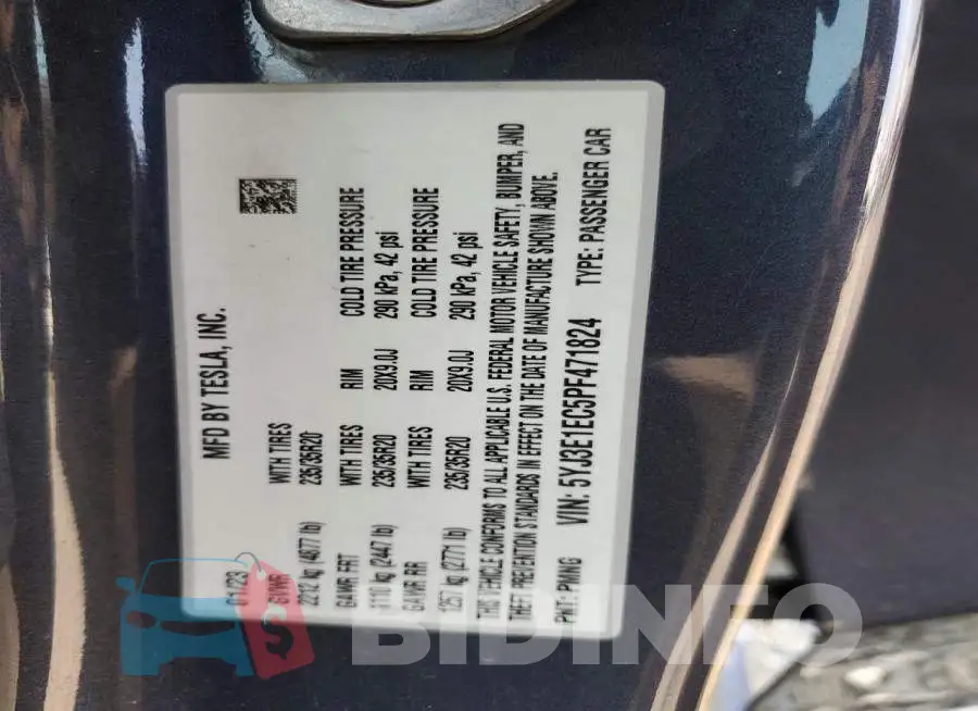 5YJ3E1EC5PF471824 Photo# 12