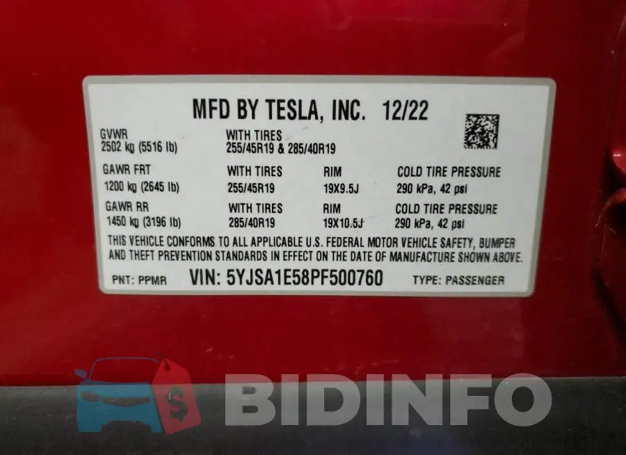 5YJSA1E58PF500760 Photo# 13