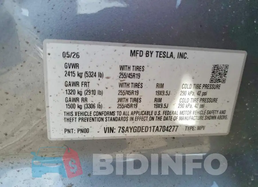7SAYGDED1TA704277 Photo# 13