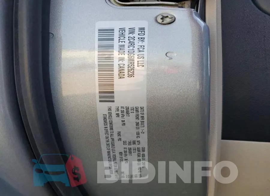2C4RC1DG6MR526236 Photo# 13