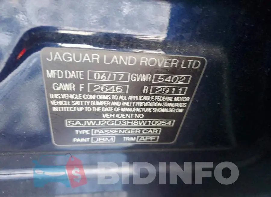 SAJWJ2GD3H8W10954 Photo# 12