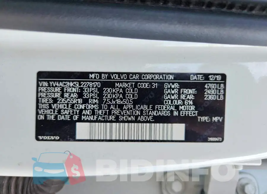 YV4AC2HK5L2278170 Photo# 13