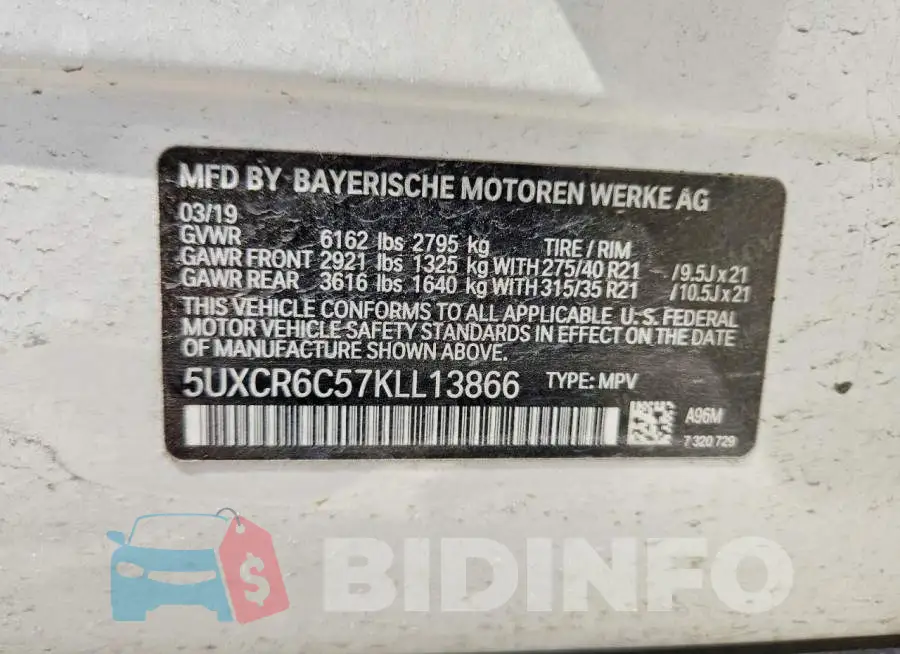 5UXCR6C57KLL13866 Photo# 13