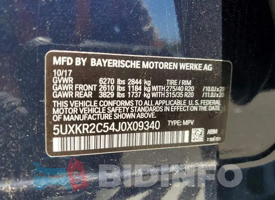 5UXKR2C54J0X09340 Photo# 13