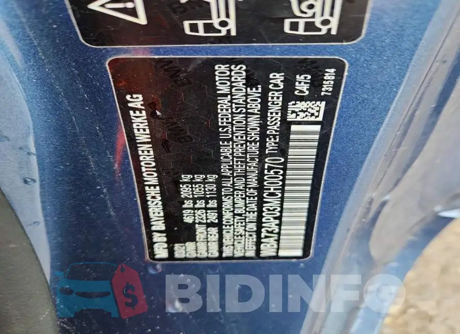 WBA73AP03MCH00570 Photo# 12