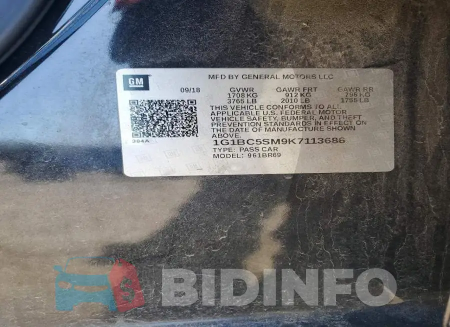 1G1BC5SM9K7113686 Photo# 12