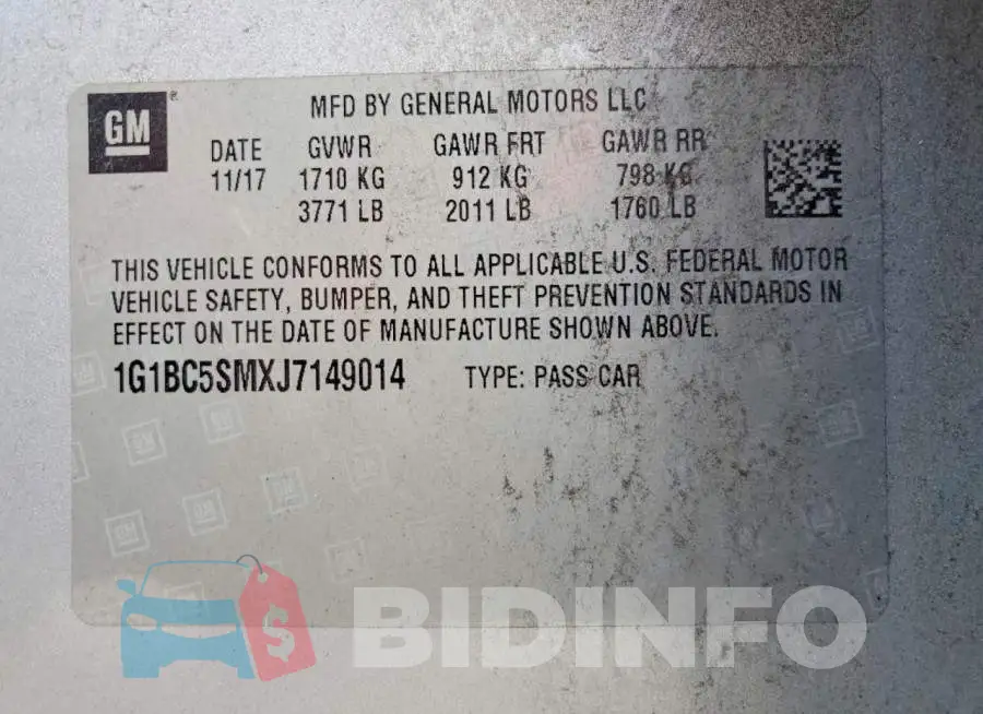 1G1BC5SMXJ7149014 Photo# 13