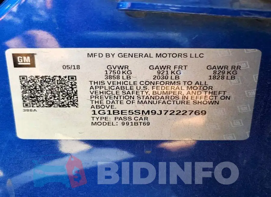1G1BE5SM9J7222769 Photo# 13