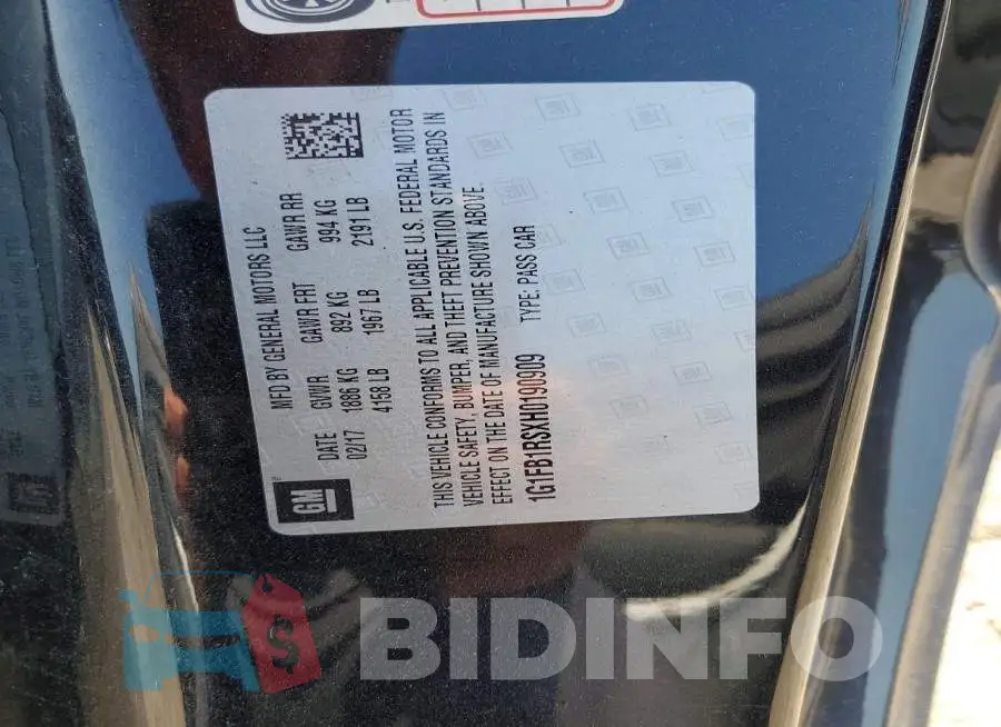 1G1FB1RSXH0190909 Photo# 12