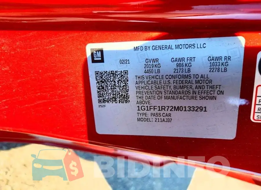 1G1FF1R72M0133291 Photo# 12