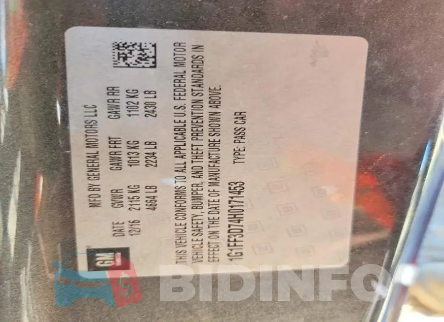 1G1FF3D74H0171453 Photo# 12
