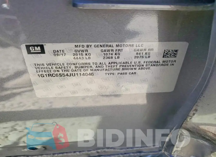 1G1RC6S54JU114046 Photo# 13