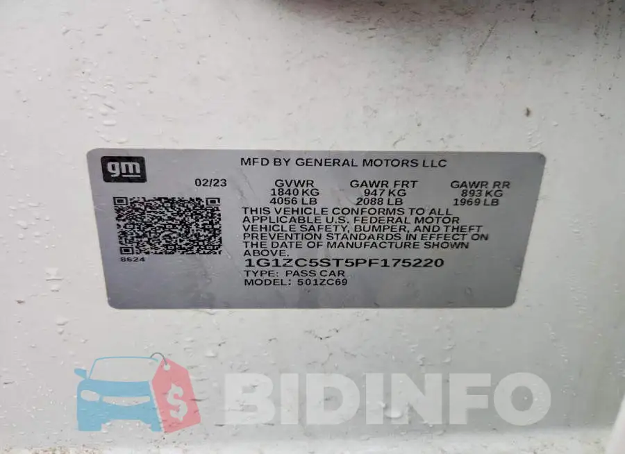 1G1ZC5ST5PF175220 Photo# 12