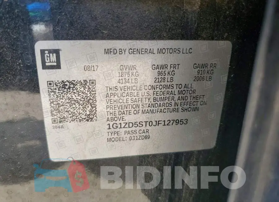 1G1ZD5ST0JF127953 Photo# 12