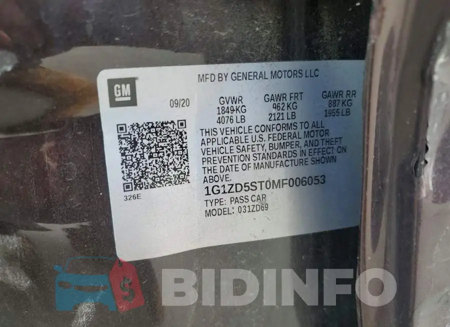 1G1ZD5ST0MF006053 Photo# 12