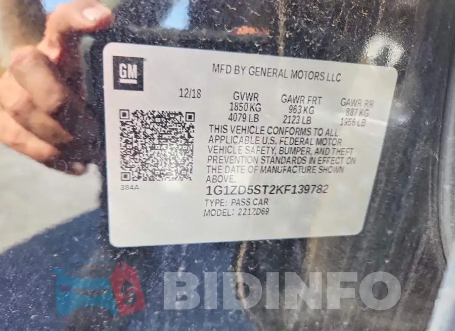 1G1ZD5ST2KF139782 Photo# 12