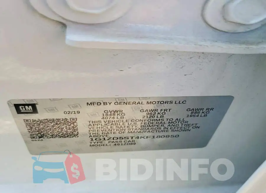 1G1ZD5ST4KF180950 Photo# 12