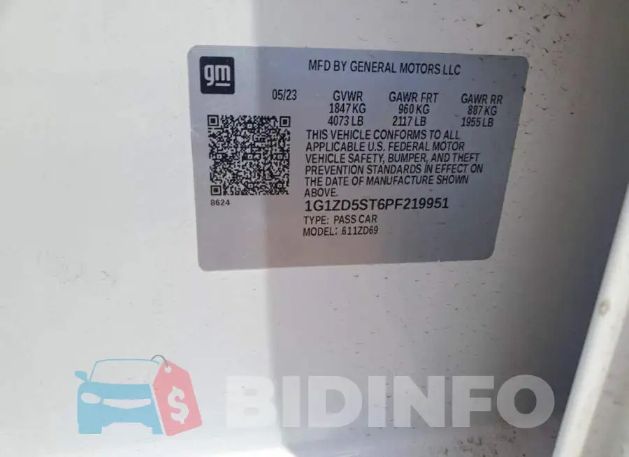 1G1ZD5ST6PF219951 Photo# 12