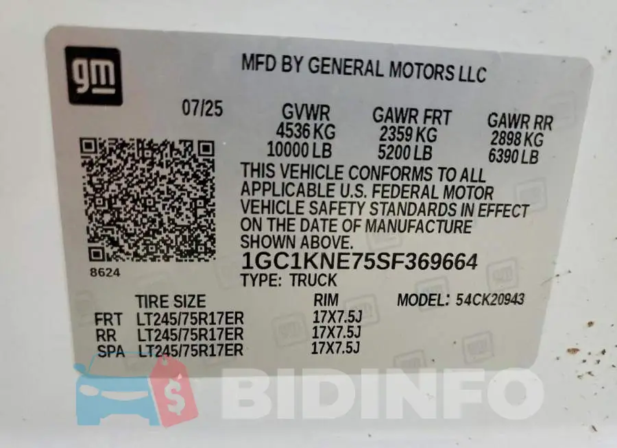 1GC1KNE75SF369664 Photo# 12