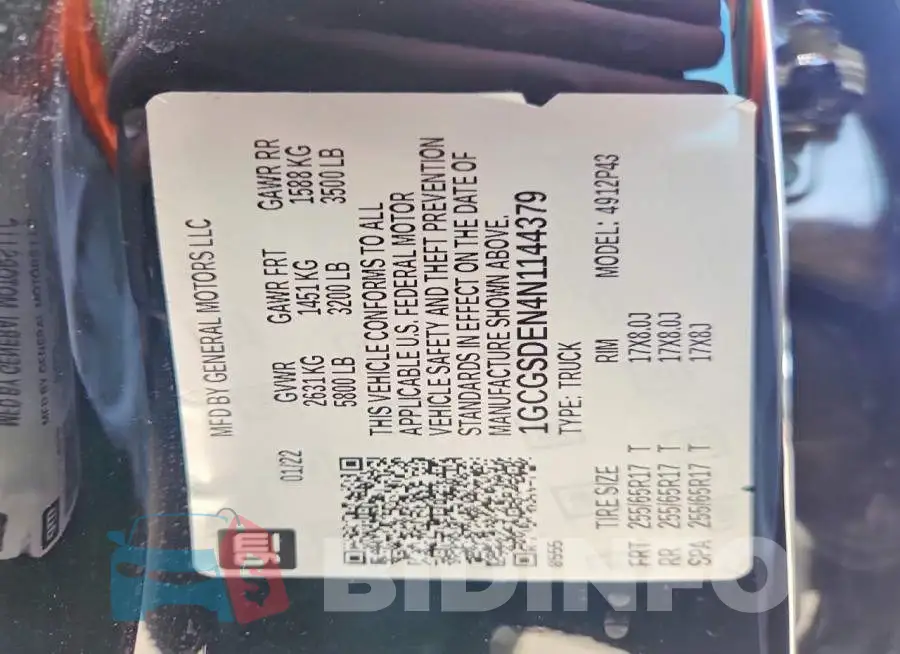 1GCGSDEN4N1144379 Photo# 12
