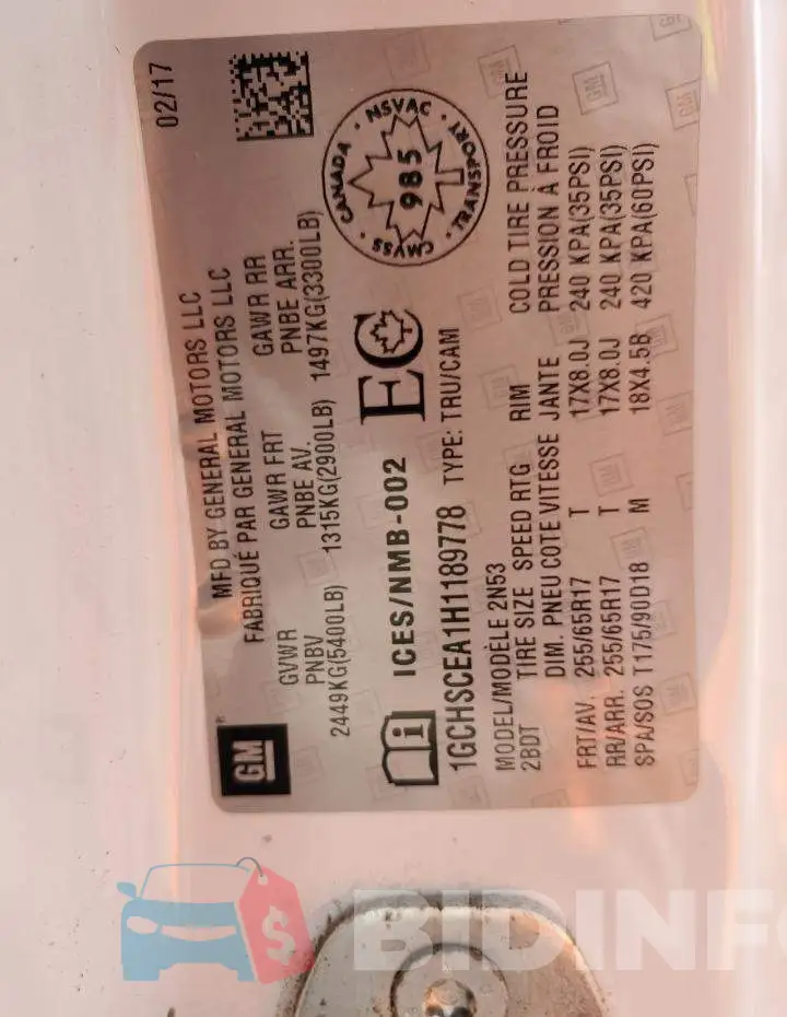 1GCHSCEA1H1189778 Photo# 12