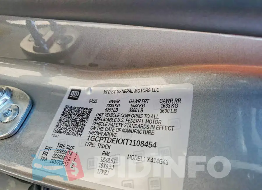 1GCPTDEKXT1108454 Photo# 12