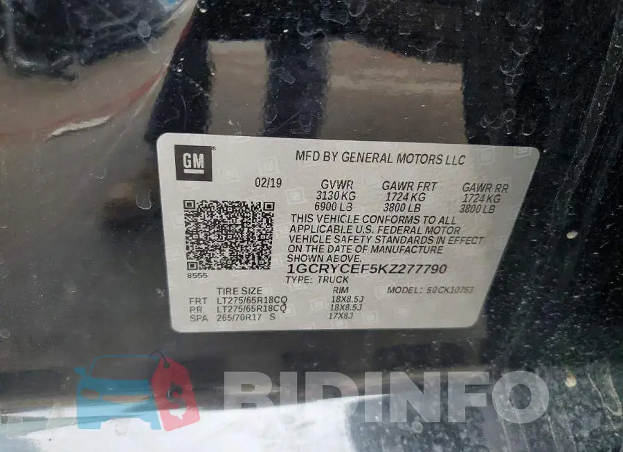 1GCRYCEF5KZ277790 Photo# 13