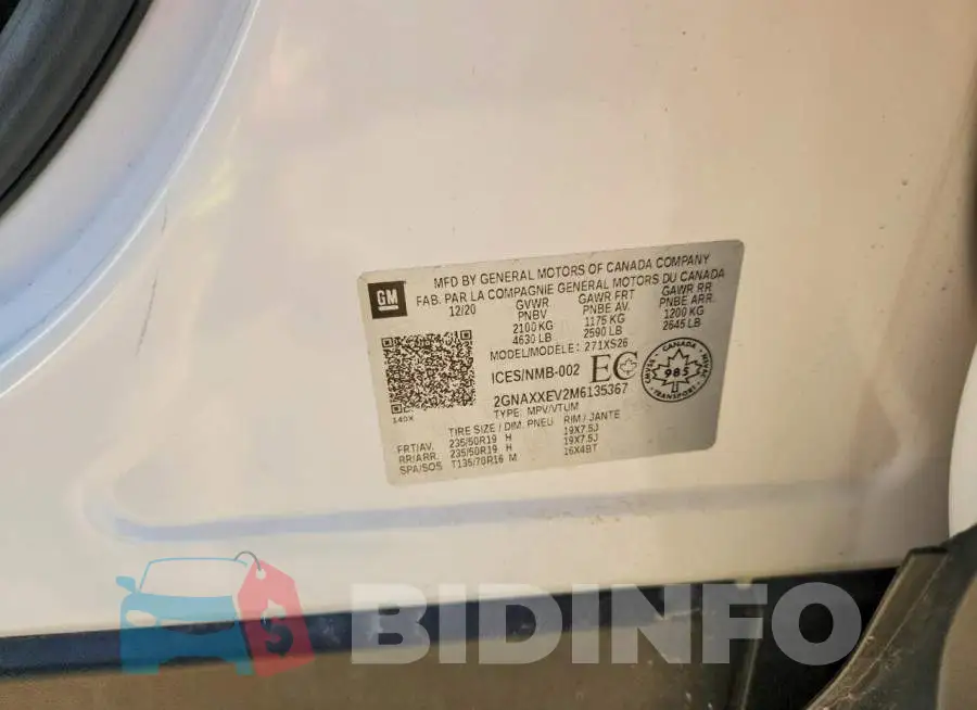 2GNAXXEV2M6135367 Photo# 13
