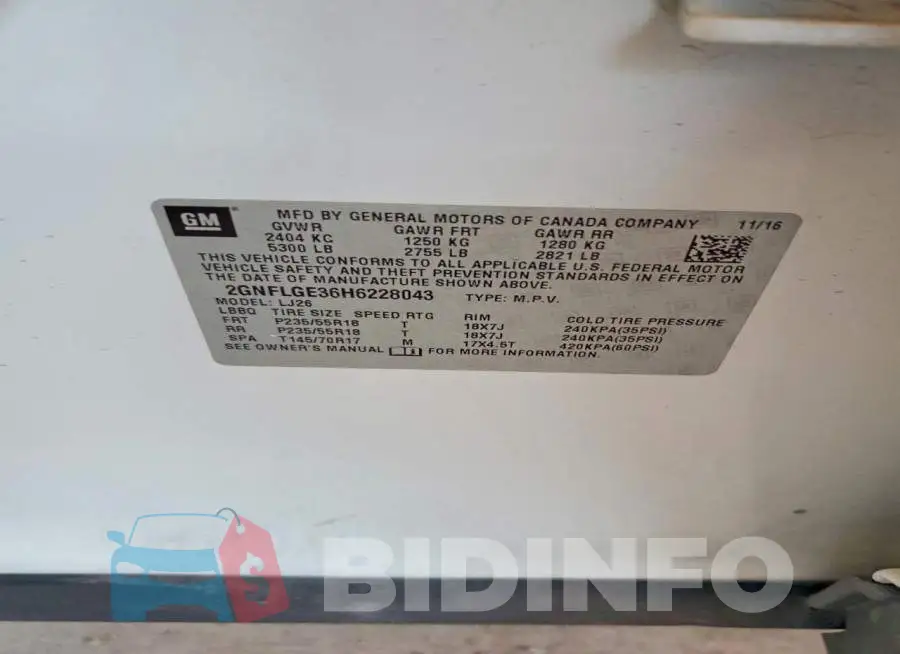 2GNFLGE36H6228043 Photo# 12