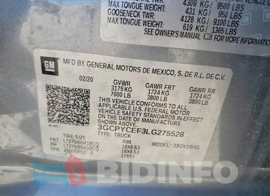 3GCPYCEF3LG275528 Photo# 12