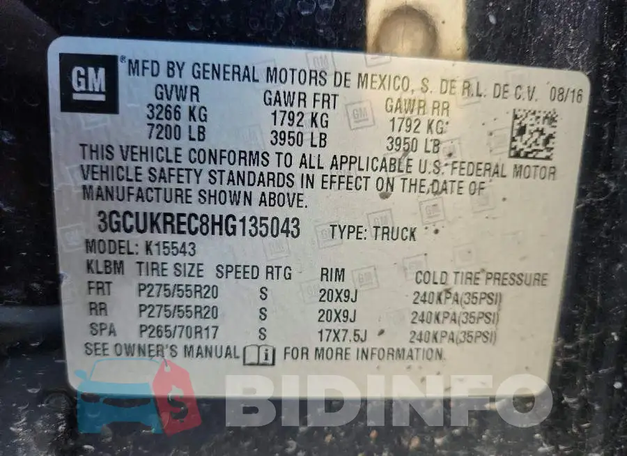 3GCUKREC8HG135043 Photo# 12