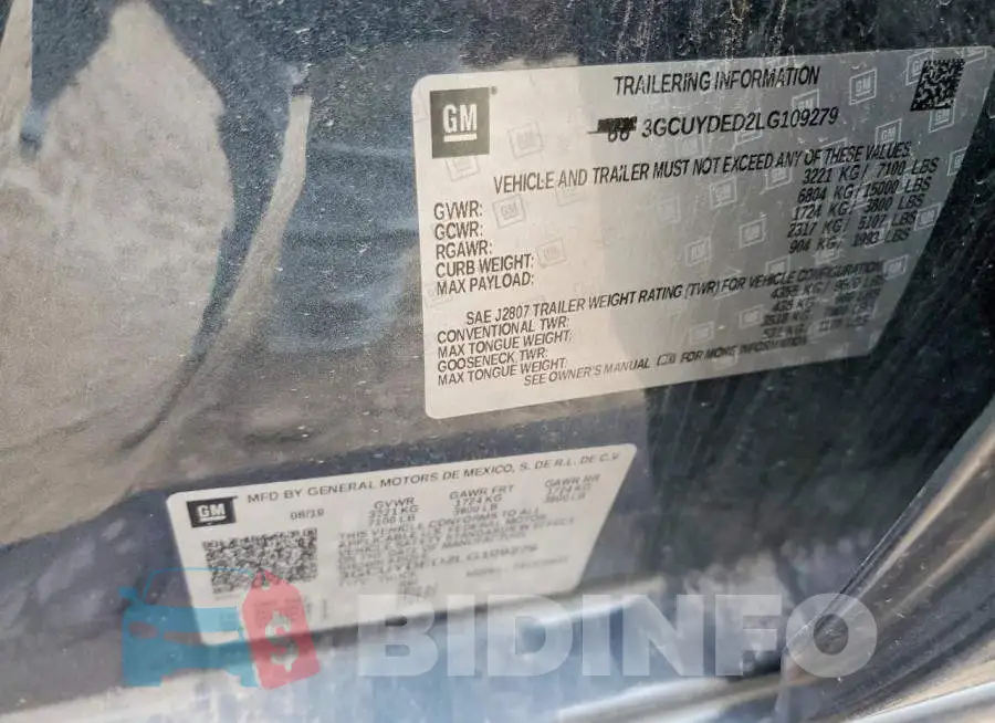 3GCUYDED2LG109279 Photo# 12
