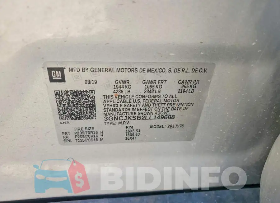 3GNCJKSB2LL149688 Photo# 12