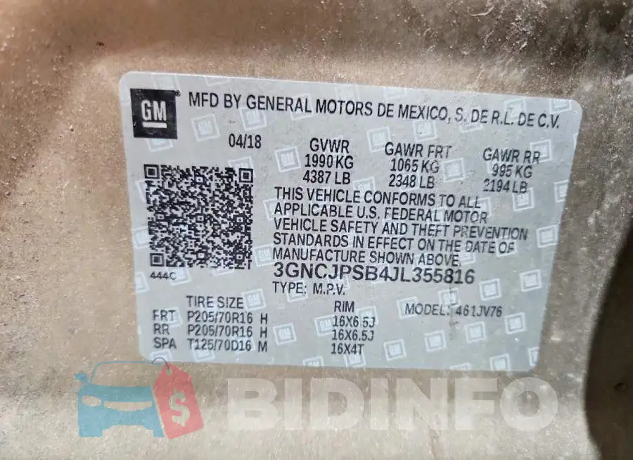 3GNCJPSB4JL355816 Photo# 13