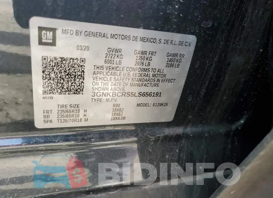 3GNKBCRS5LS656191 Photo# 14
