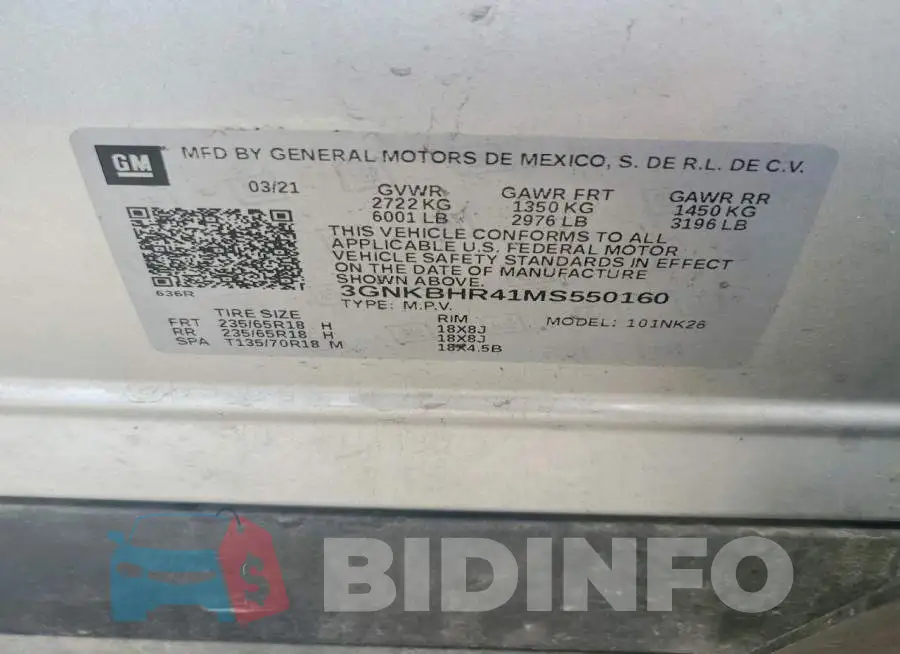 3GNKBHR41MS550160 Photo# 13