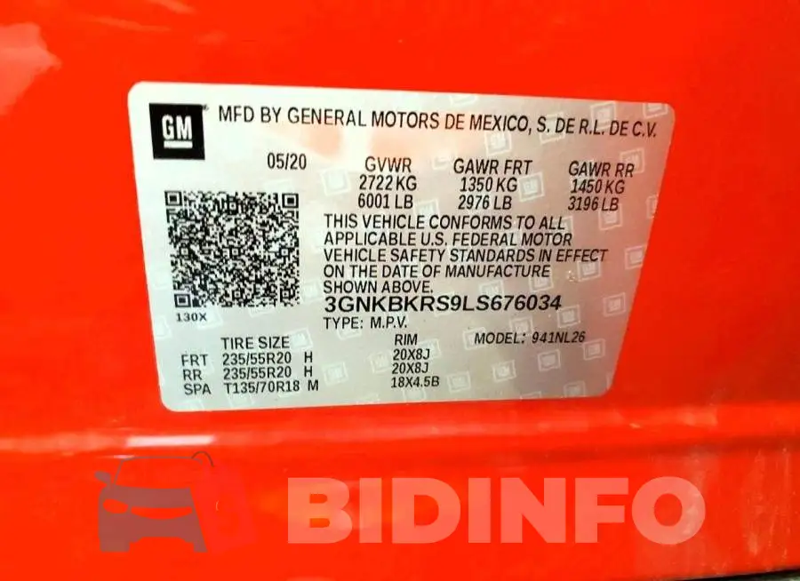 3GNKBKRS9LS676034 Photo# 13