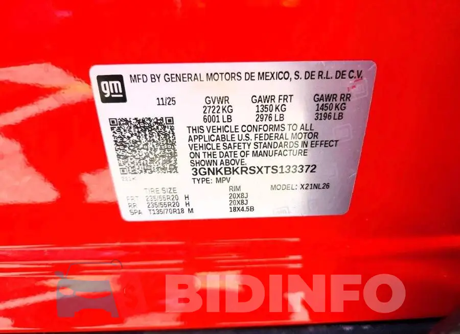 3GNKBKRSXTS133372 Photo# 12