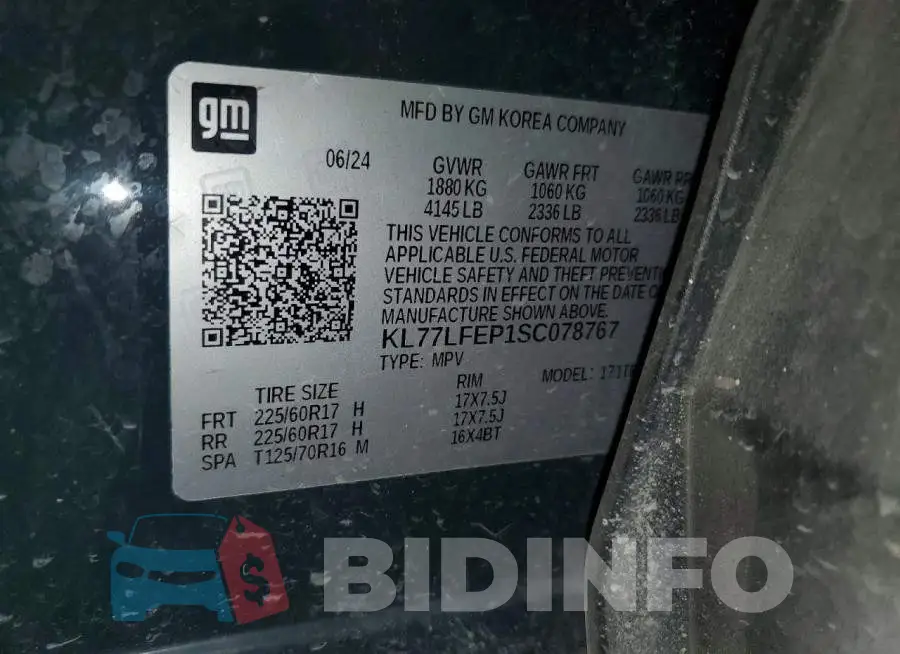 KL77LFEP1SC078767 Photo# 12