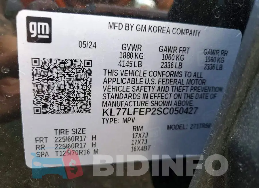 KL77LFEP2SC050427 Photo# 13
