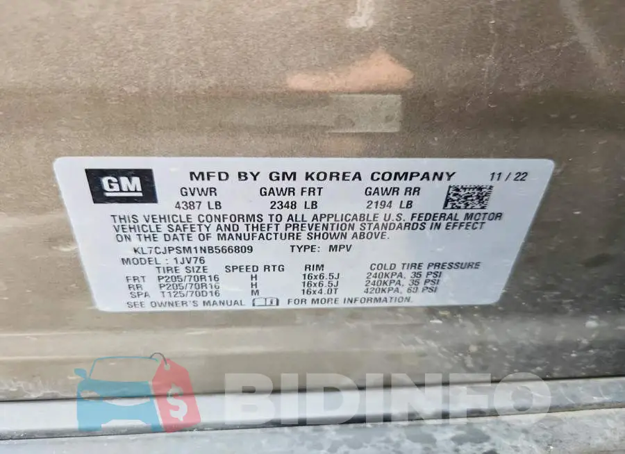 KL7CJPSM1NB566809 Photo# 13
