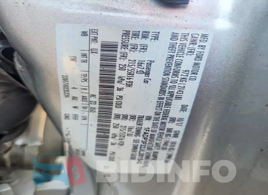 1FADP3F22JL201542 Photo# 12
