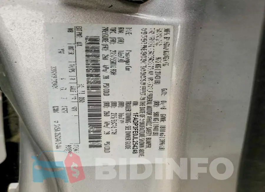 1FADP3FE0JL254248 Photo# 12